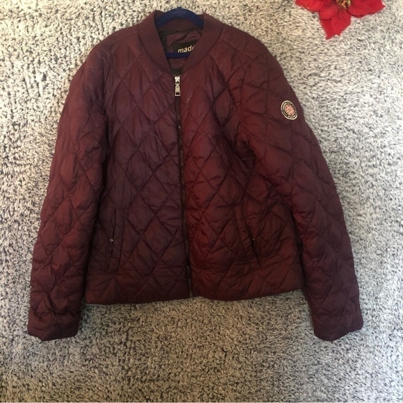 - Women’s Burgundy light Quilt Jacket Size Large - Picture 1 of 6